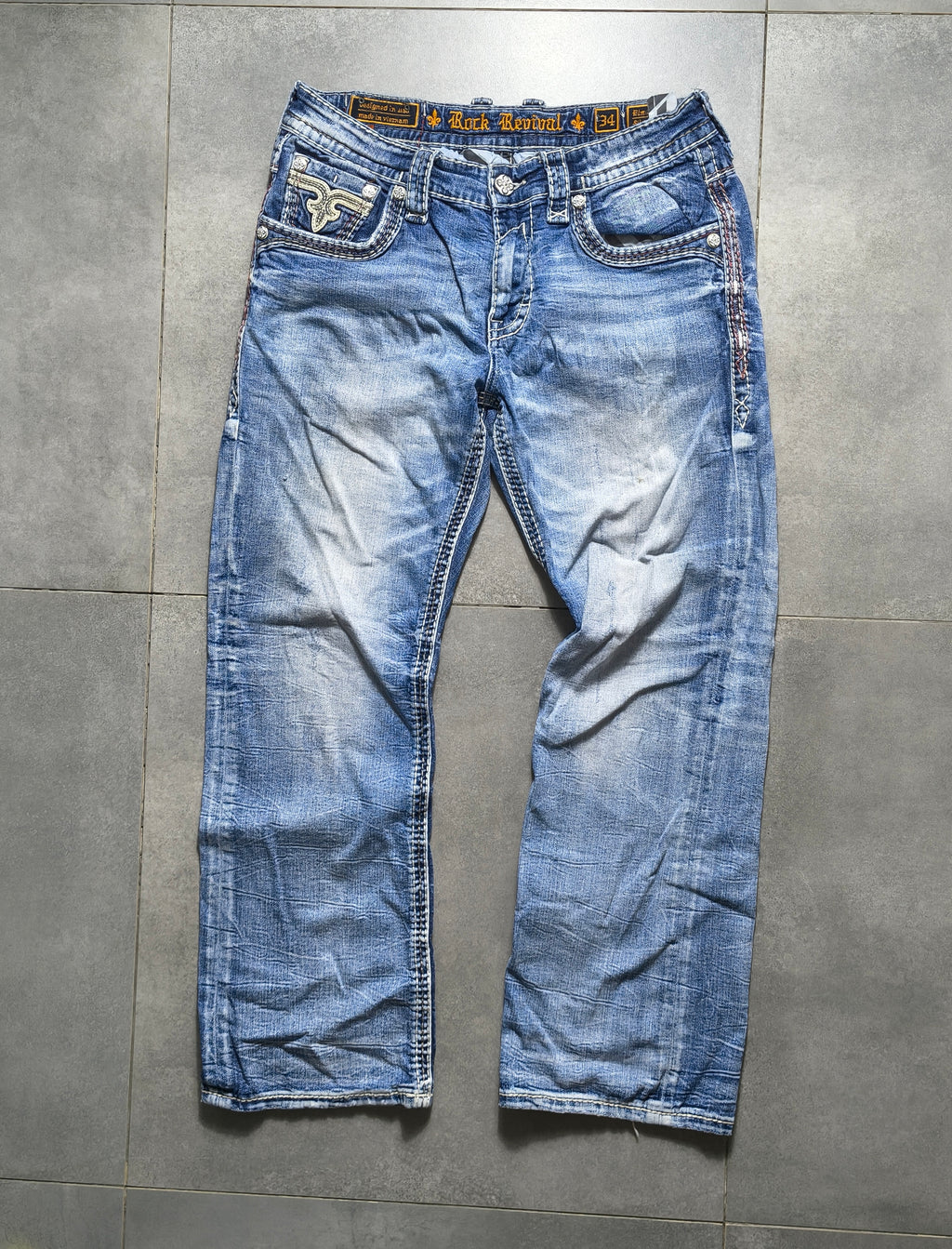 Jasnoniebieskie bootcut jeansy Rock Revival