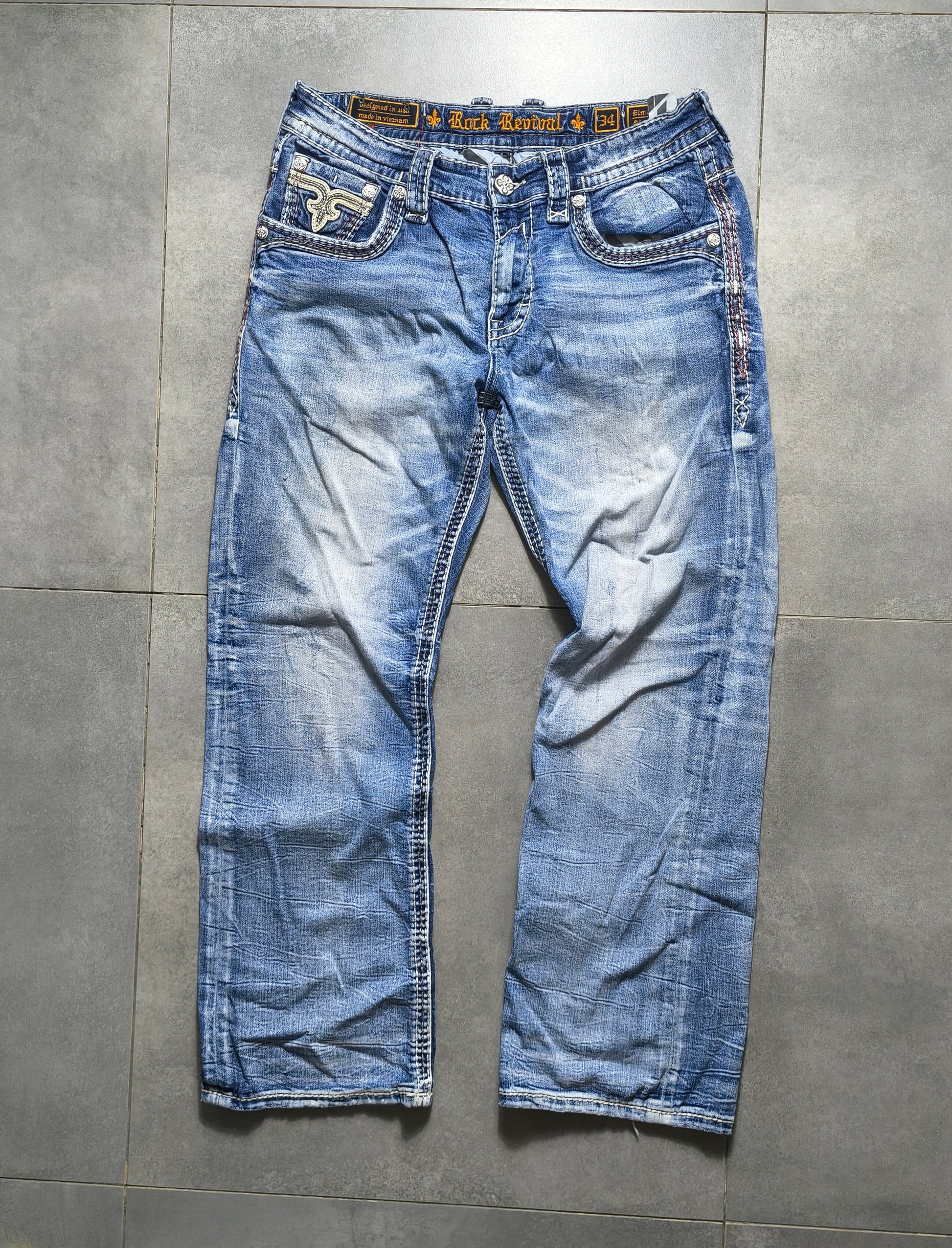 Jasnoniebieskie bootcut jeansy Rock Revival