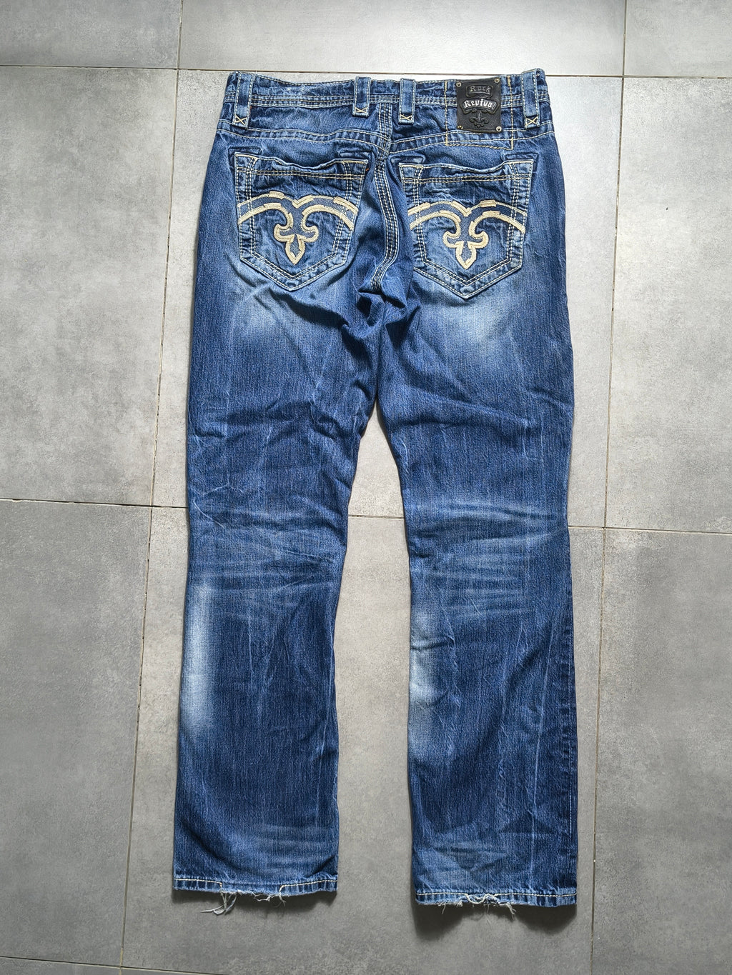 Granatowe bootcut jeansy Rock Revival