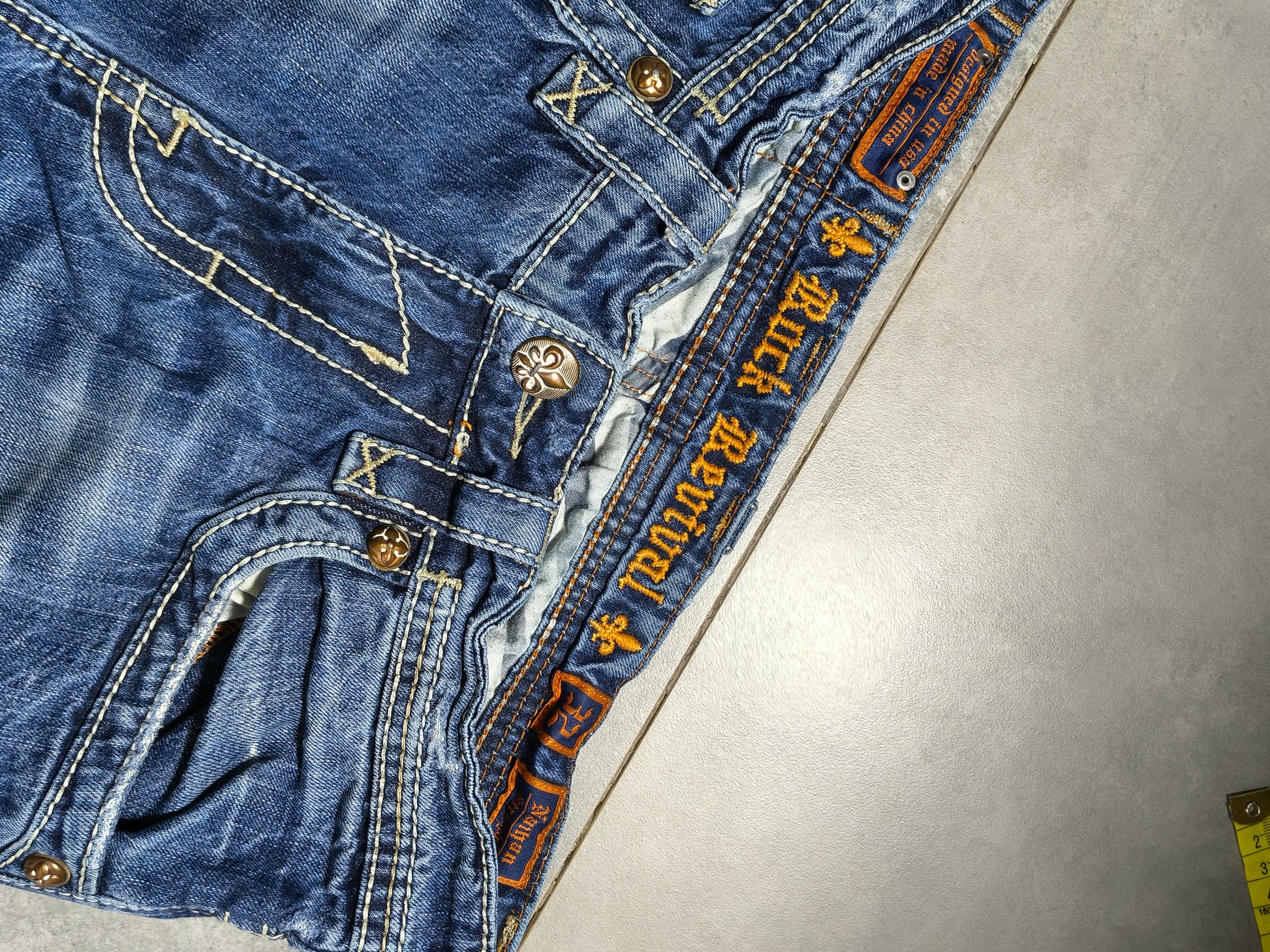 Granatowe bootcut jeansy Rock Revival