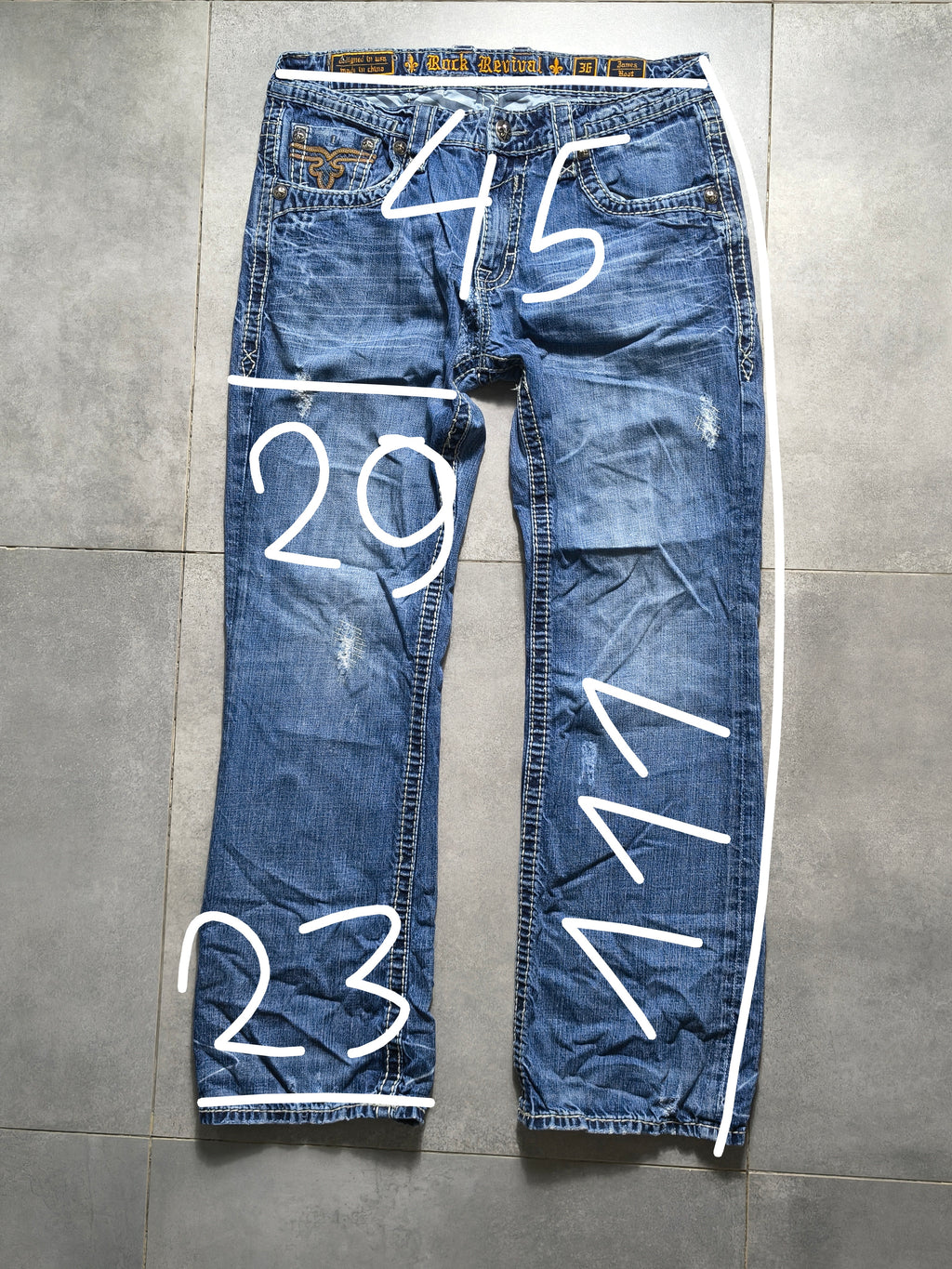 Niebieskie bootcut fit jeansy Rock Revival