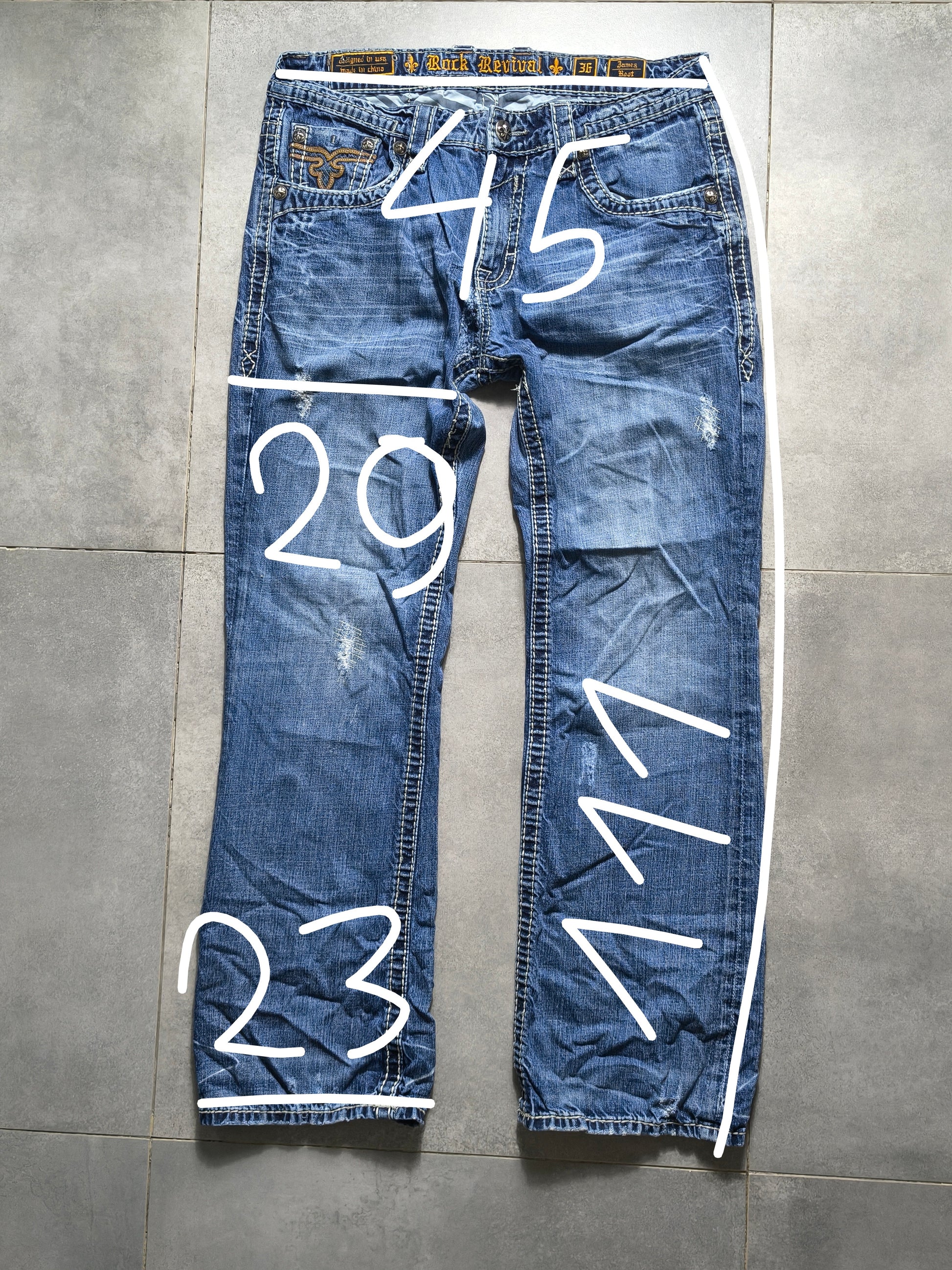 Niebieskie bootcut fit jeansy Rock Revival
