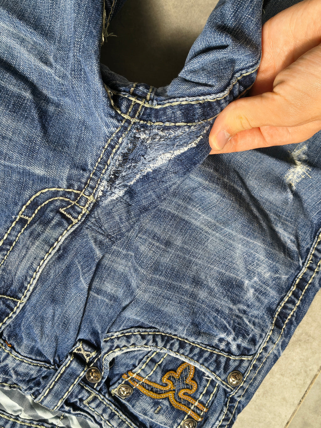 Niebieskie bootcut fit jeansy Rock Revival