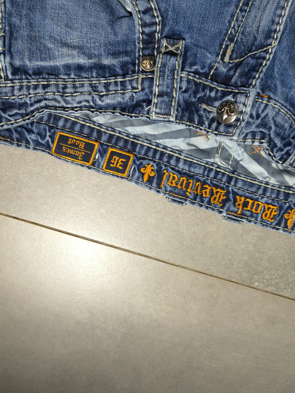 Niebieskie bootcut fit jeansy Rock Revival