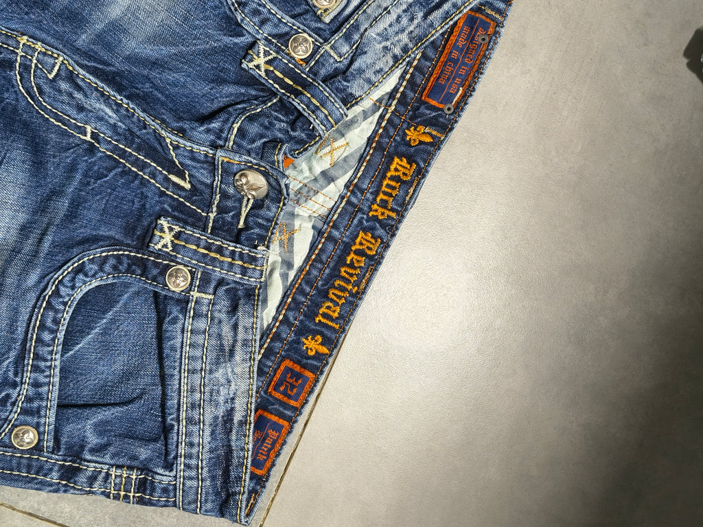 Granatowe bootcut jeansy Rock Revival