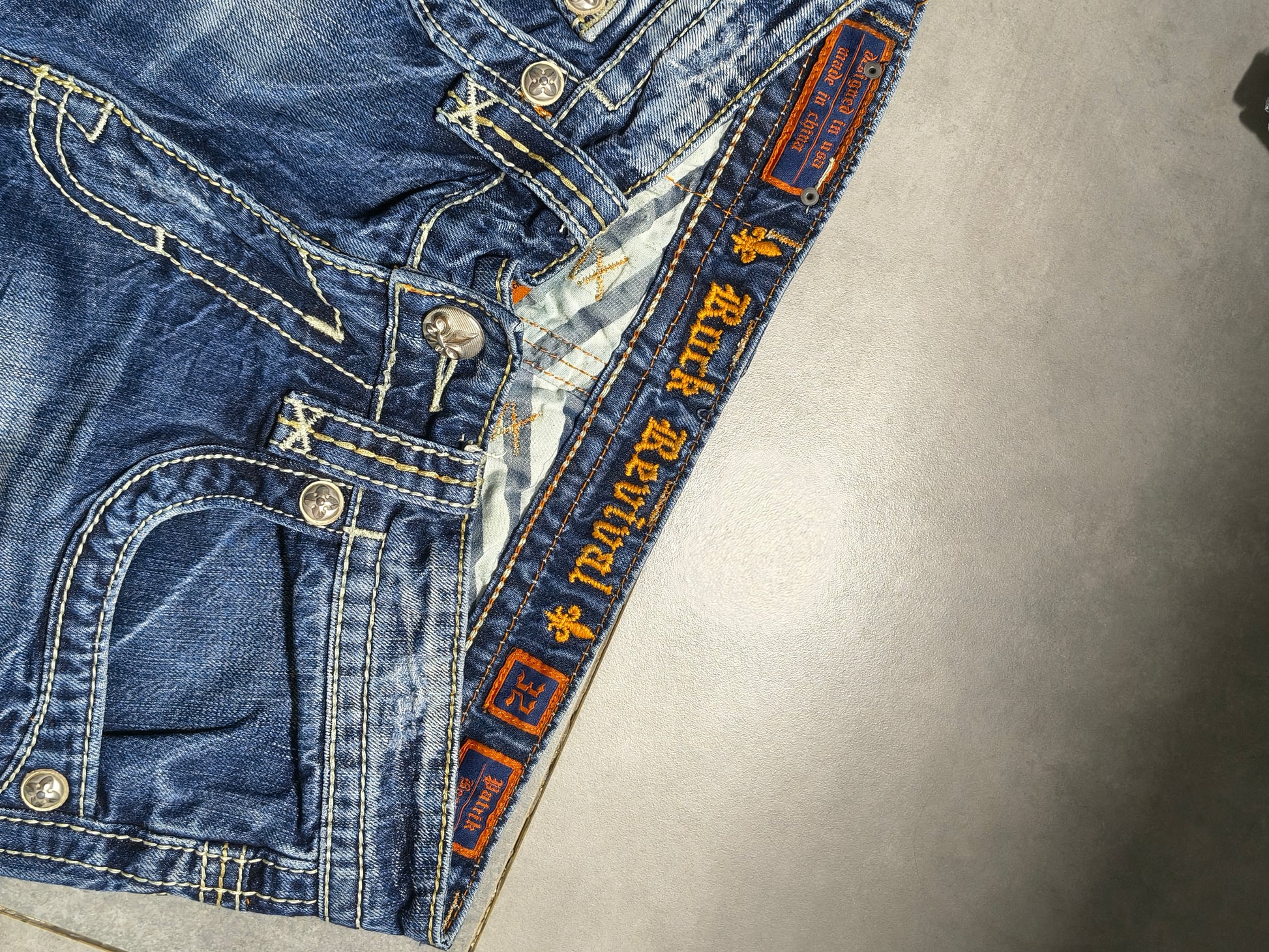 Granatowe bootcut jeansy Rock Revival