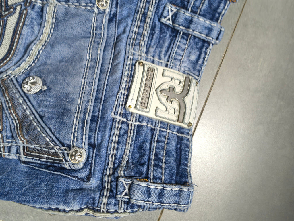 Niebieskie straight fit jeansy Rock Revival