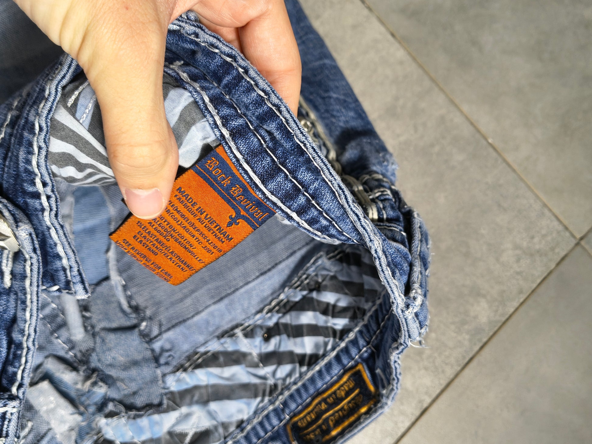 Niebieskie straight fit jeansy Rock Revival