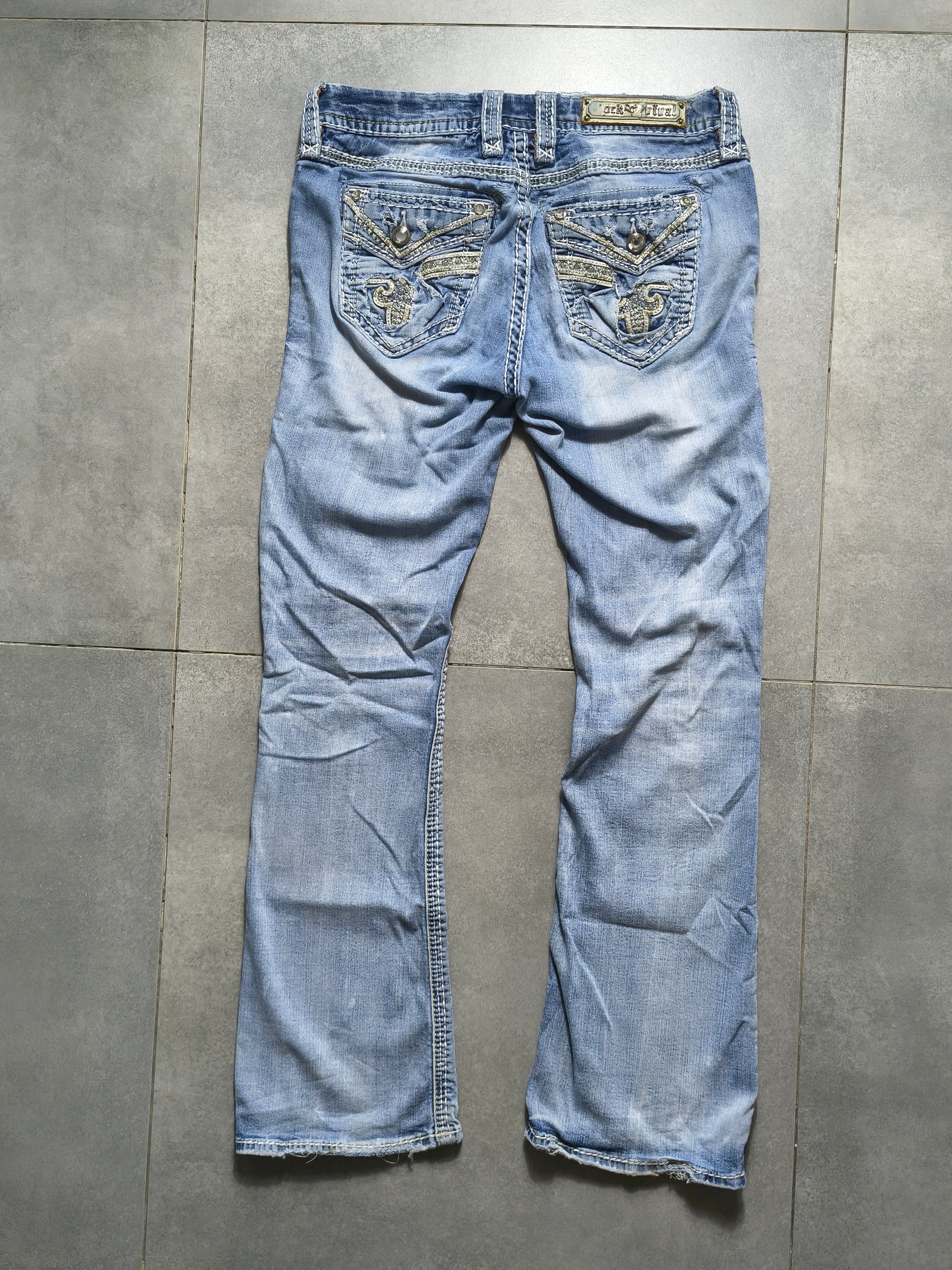 Jasnoniebieskie flared jeansy Rock Revival