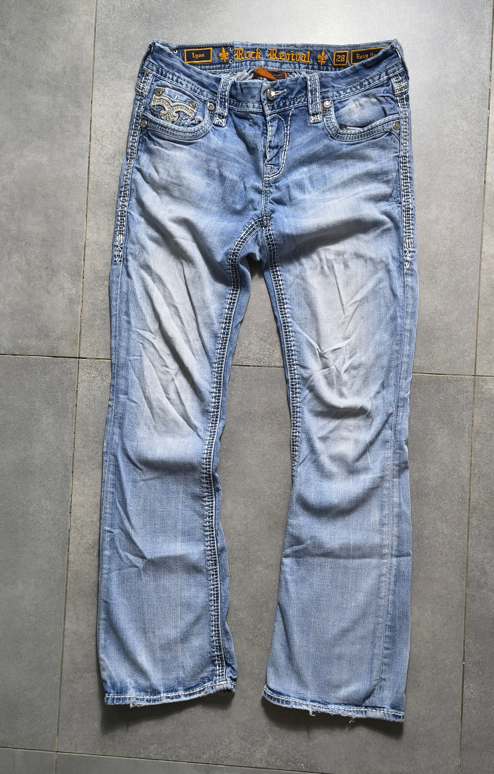 Jasnoniebieskie flared jeansy Rock Revival