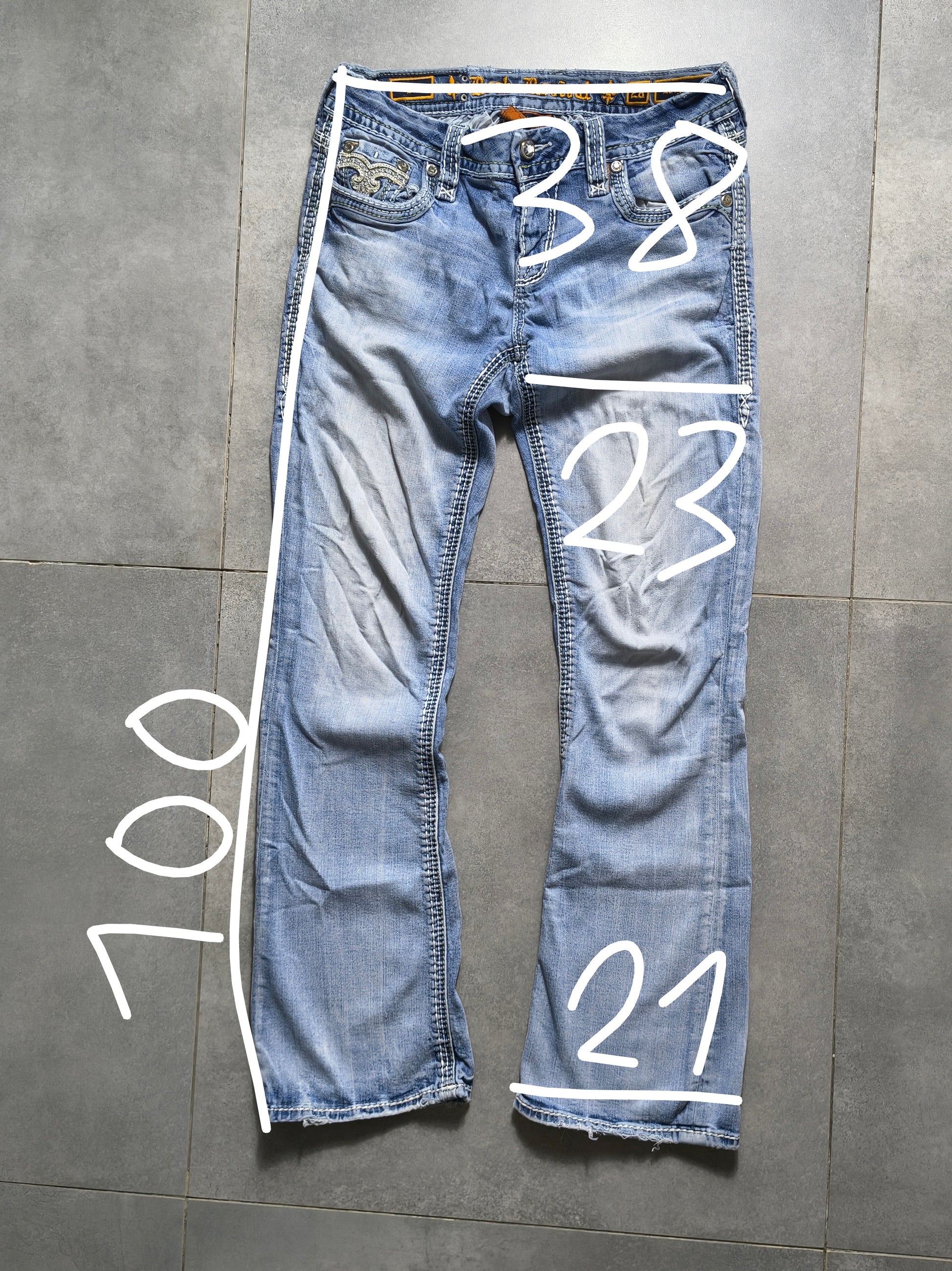 Jasnoniebieskie flared jeansy Rock Revival