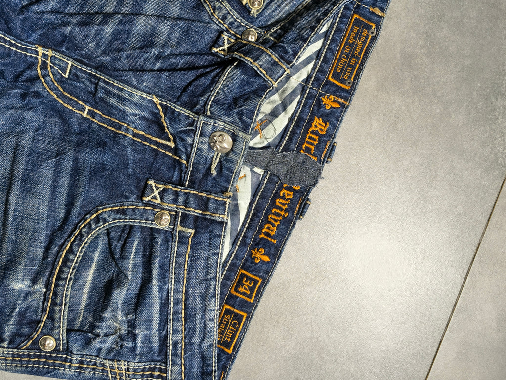 Granatowe bootcut jeansy Rock Revival