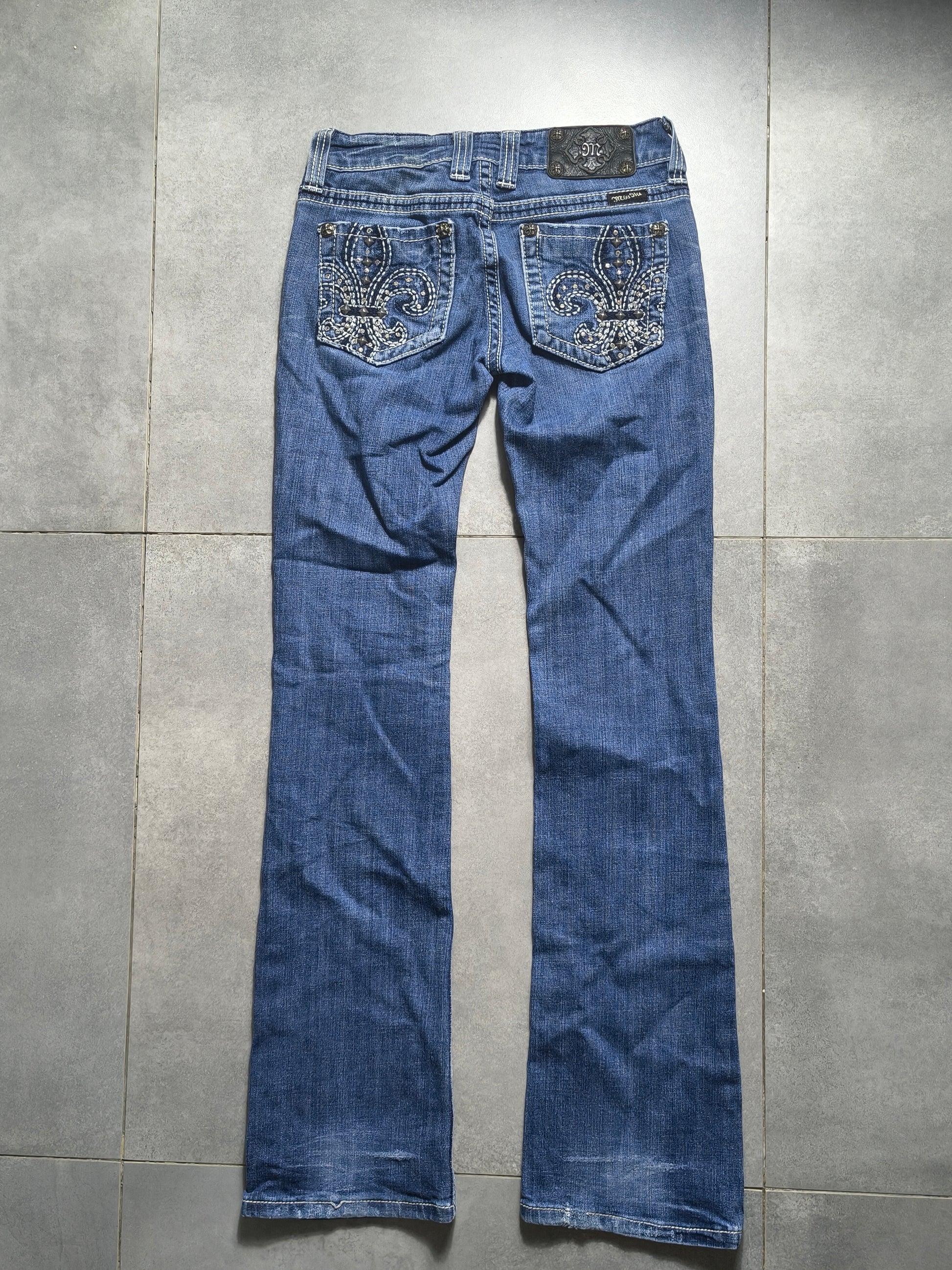 Granatowe Flared jeansy Miss Me