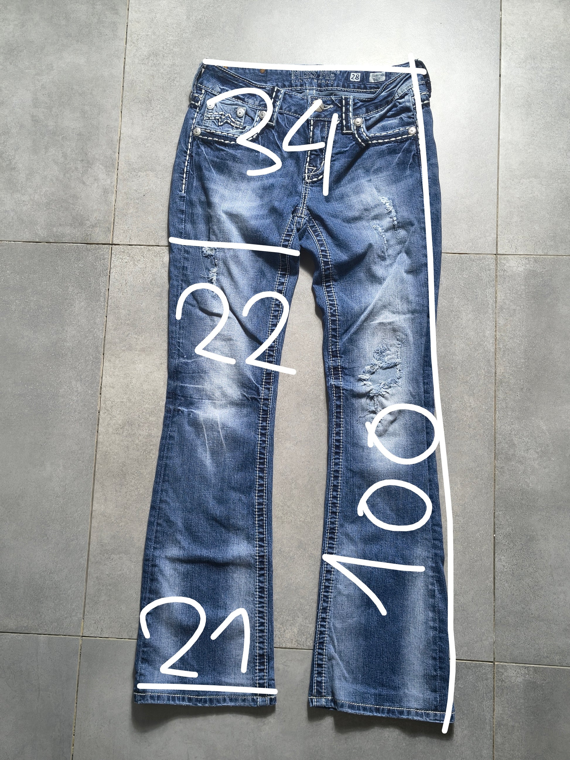 Granatowe Flared jeansy Miss Me