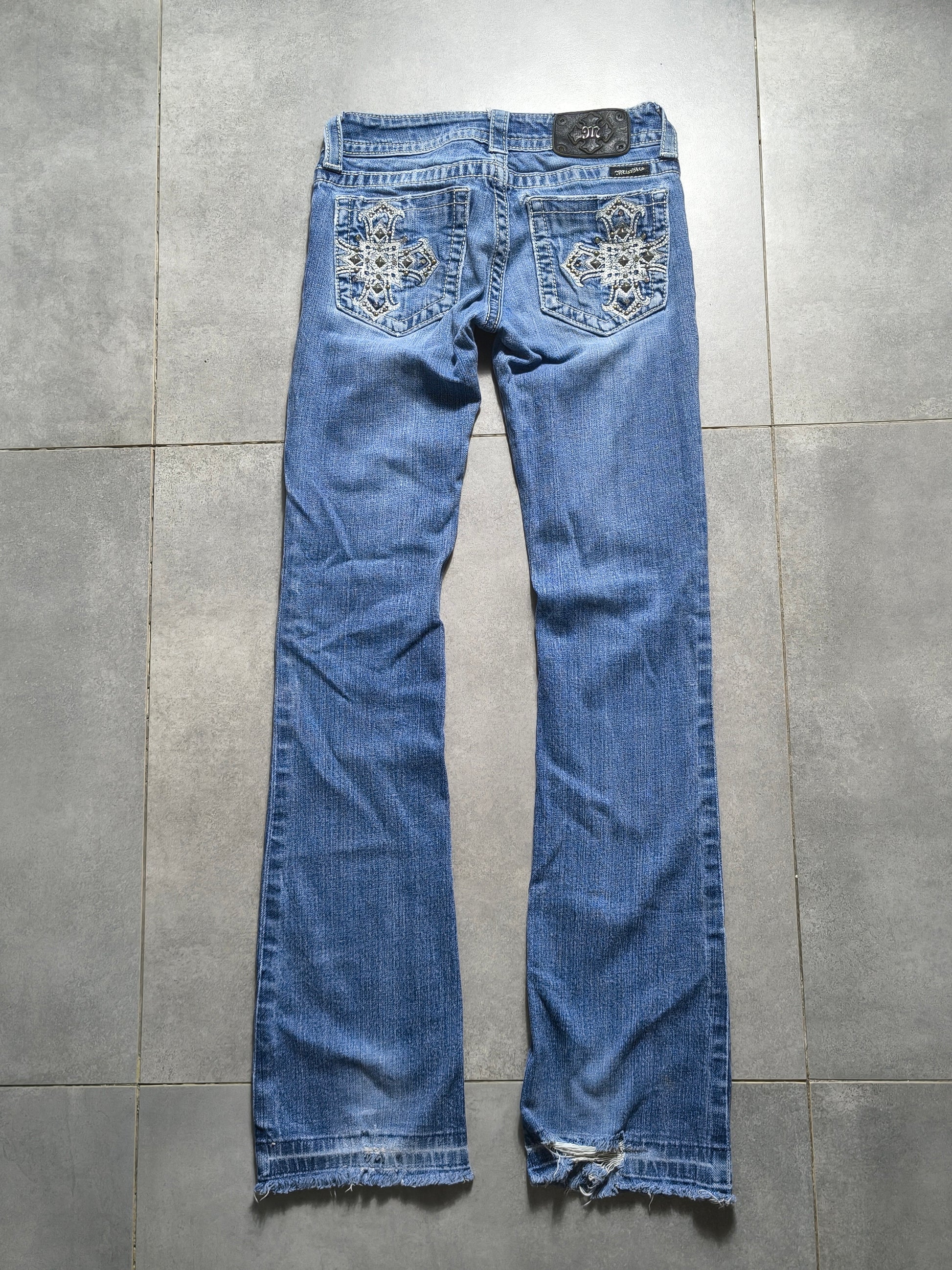 Niebieskie Flared Jeansy Miss Me