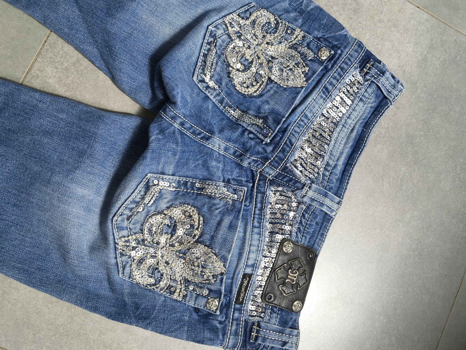 Granatowe Flared jeansy MIss Me