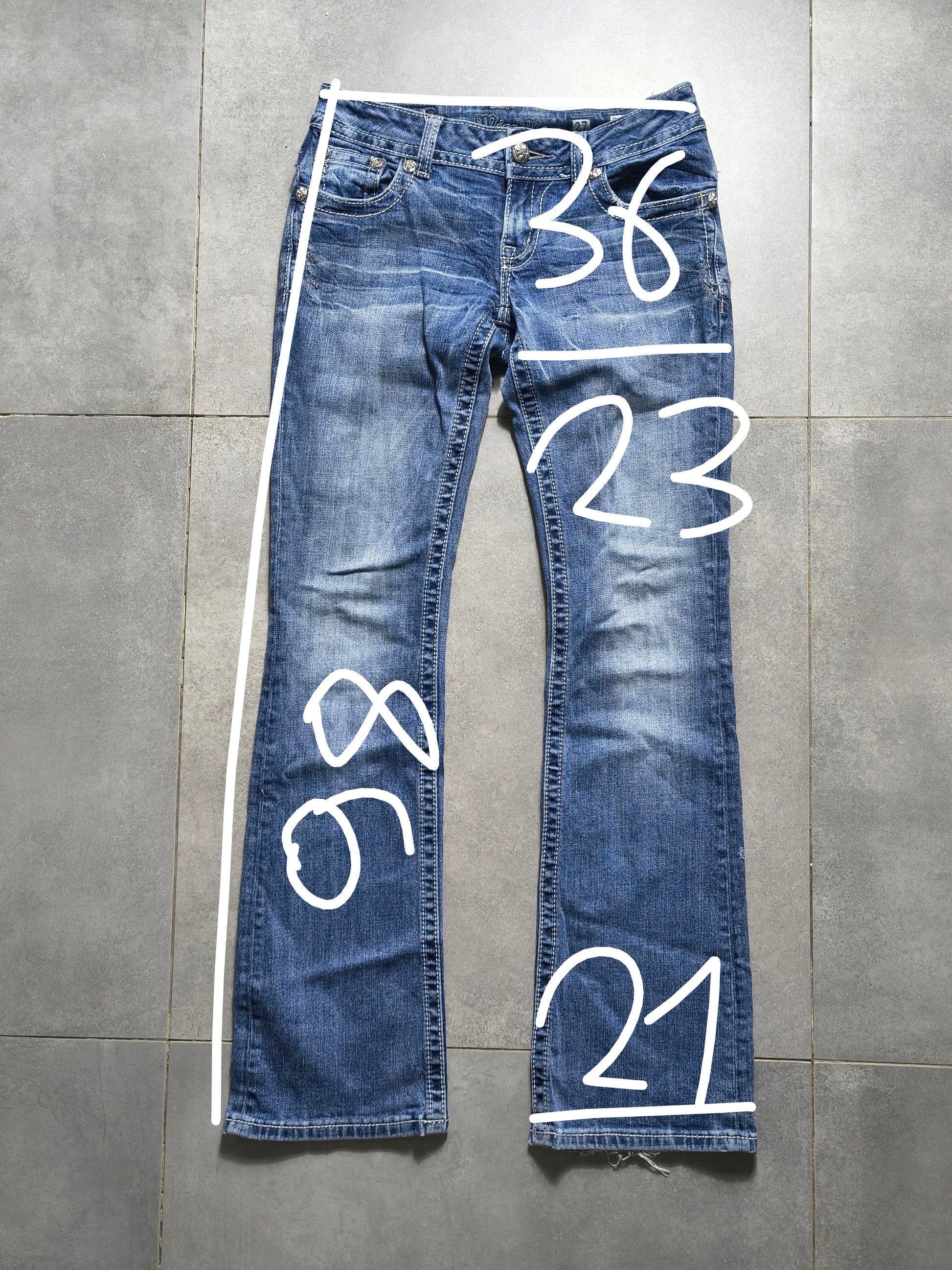 Granatowe Flared jeansy MIss Me