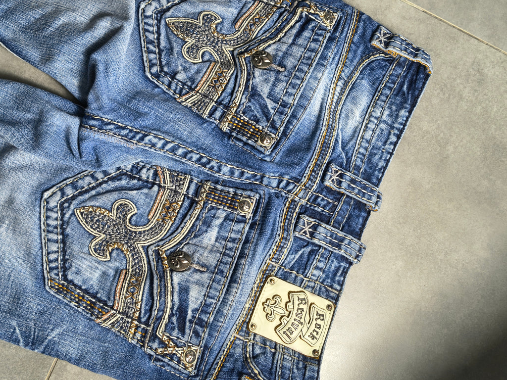 Jasnoniebieskie flared jeansy Rock Revival