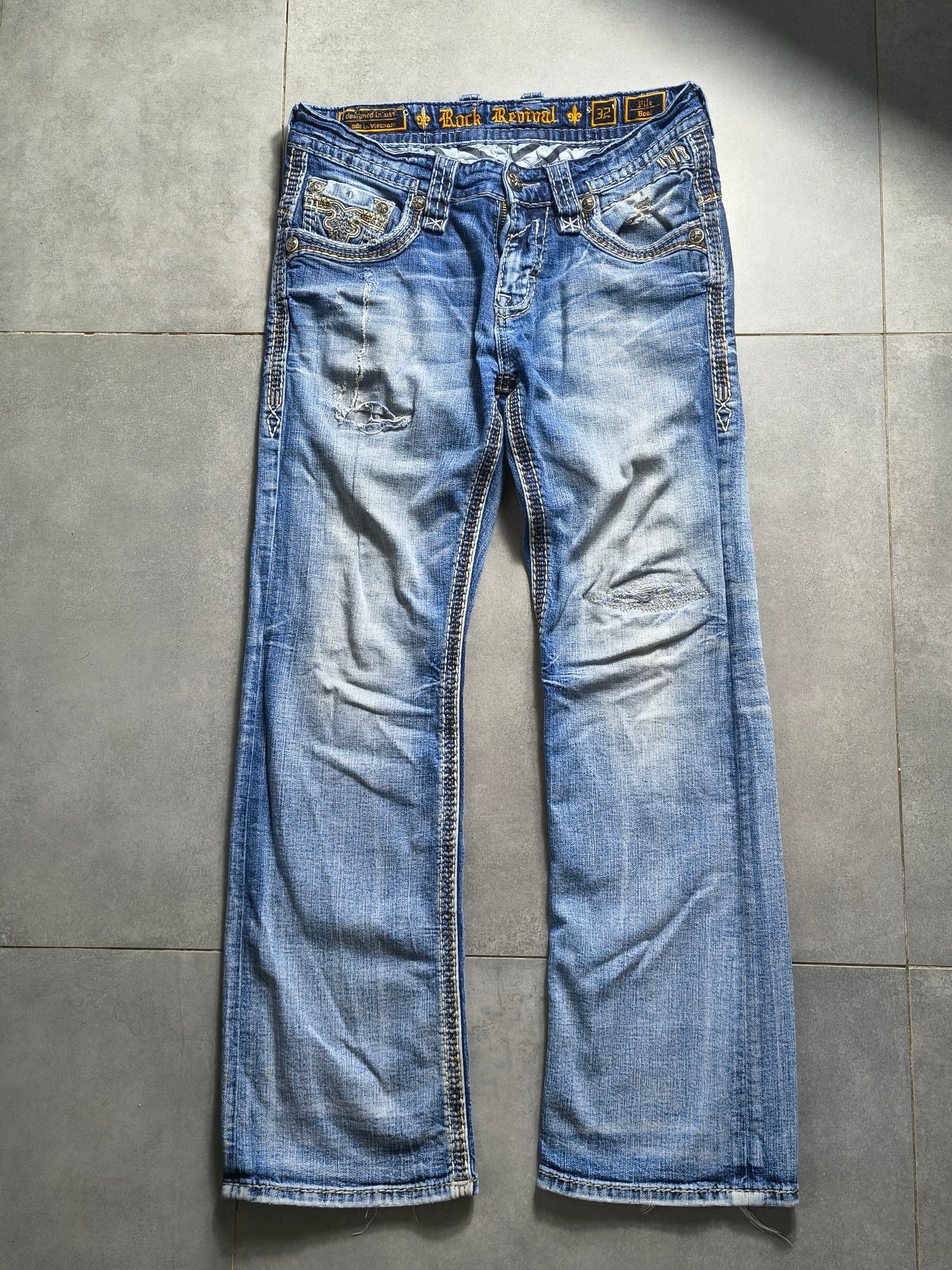 Jasnoniebieskie flared jeansy Rock Revival