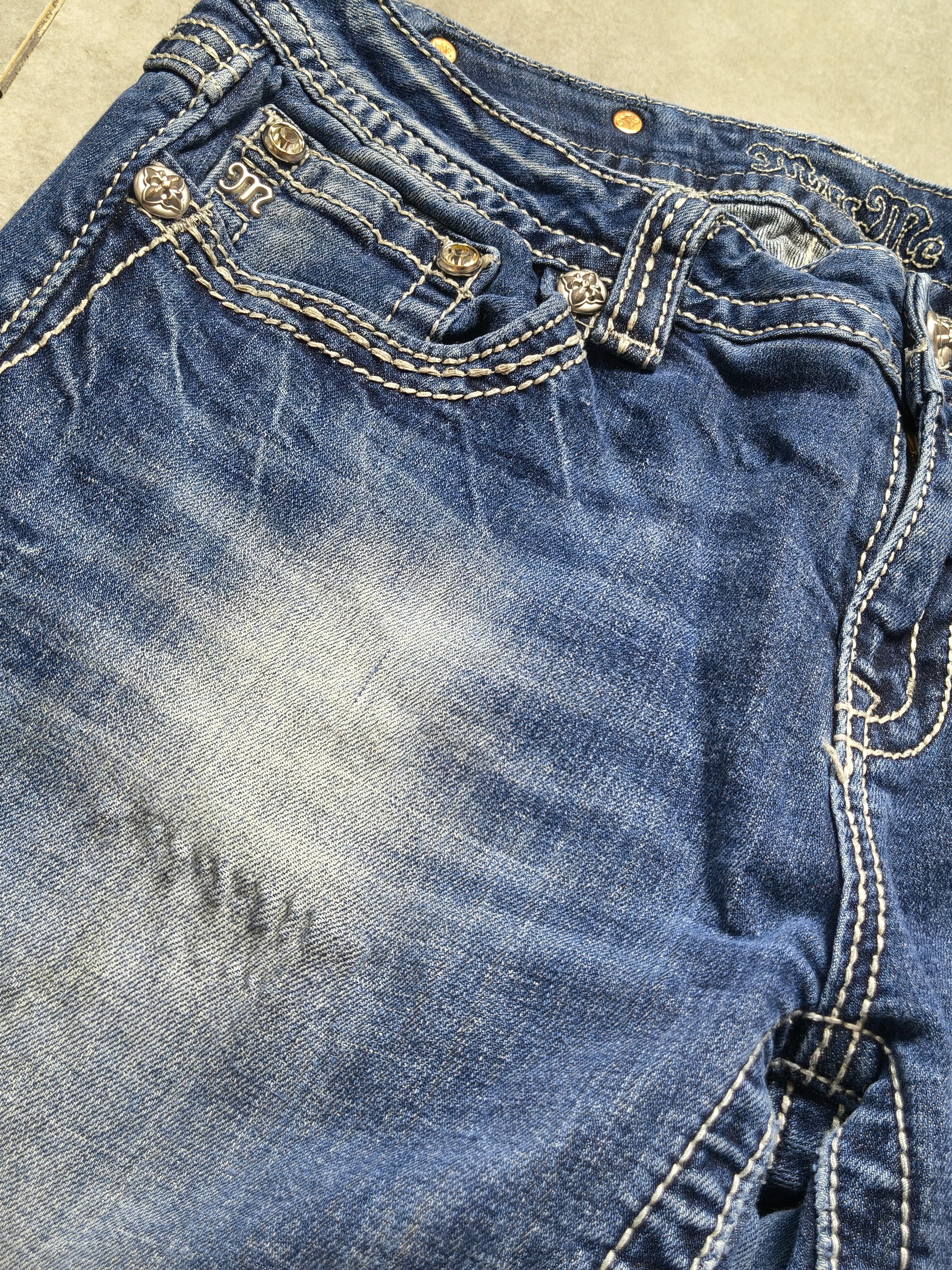 Granatowe Flared jeansy Miss Me