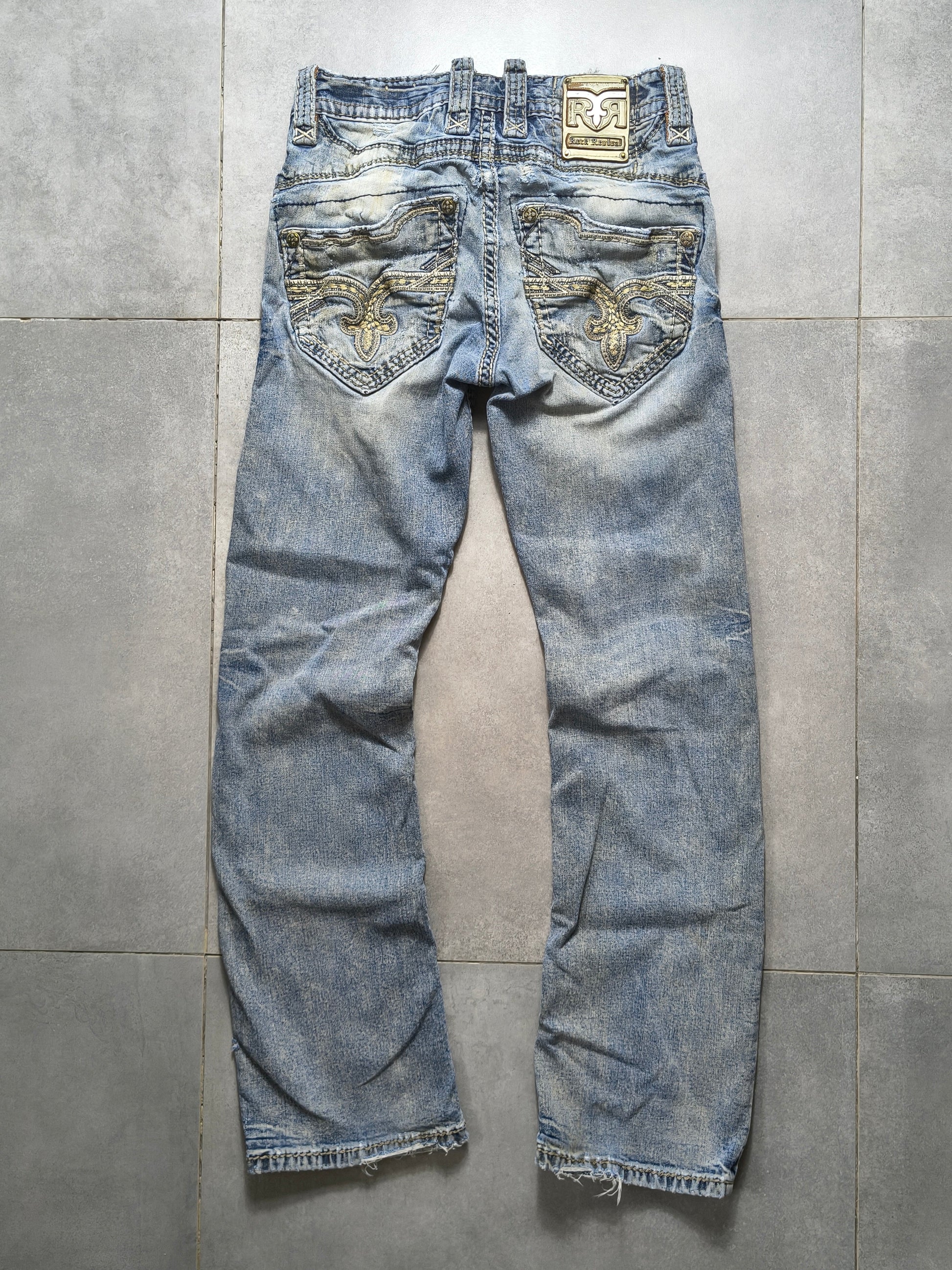 Jasnoniebieskie bootcut jeansy Rock Revival