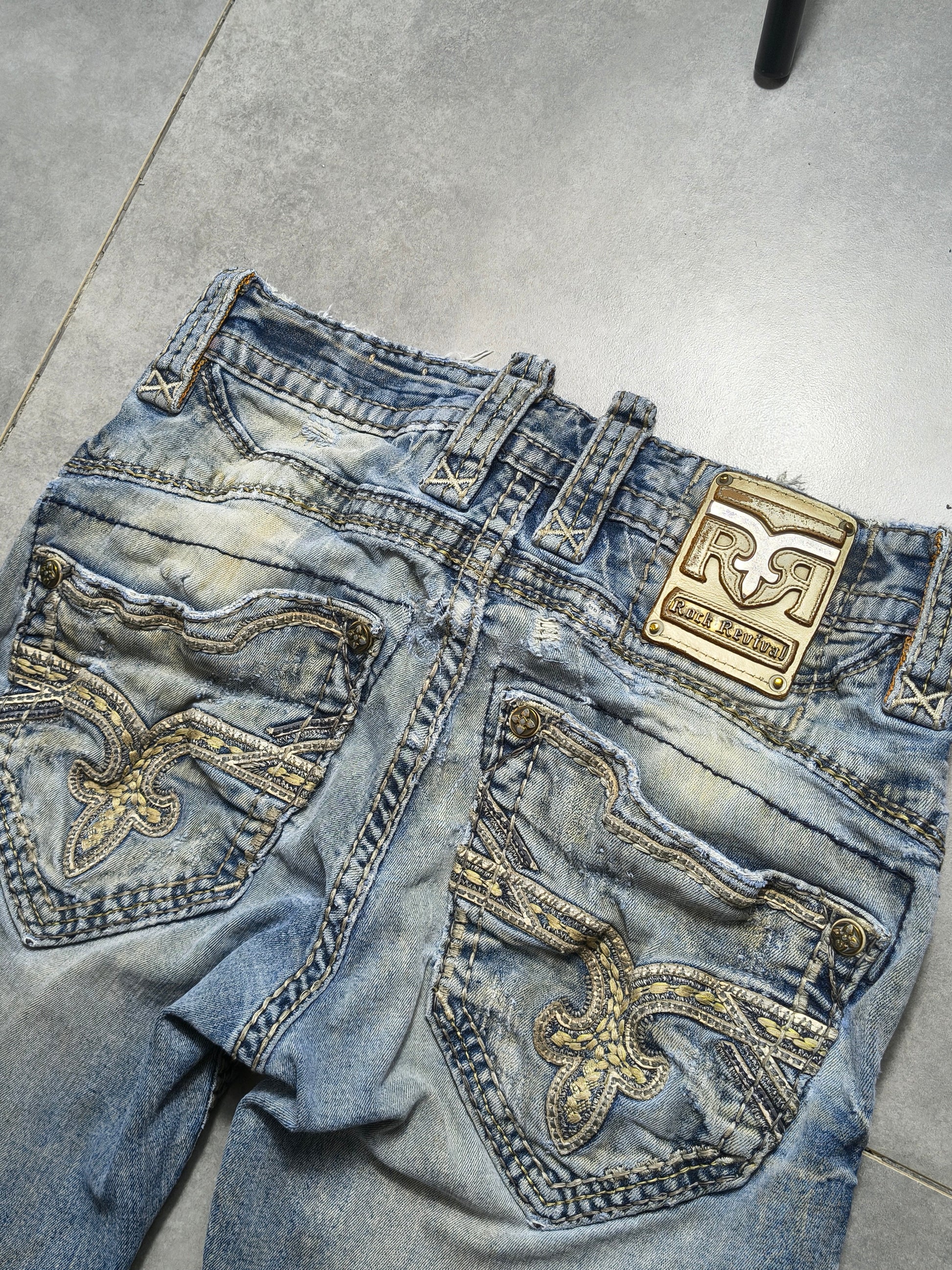 Jasnoniebieskie bootcut jeansy Rock Revival