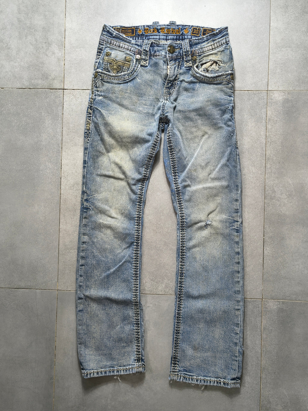Jasnoniebieskie bootcut jeansy Rock Revival