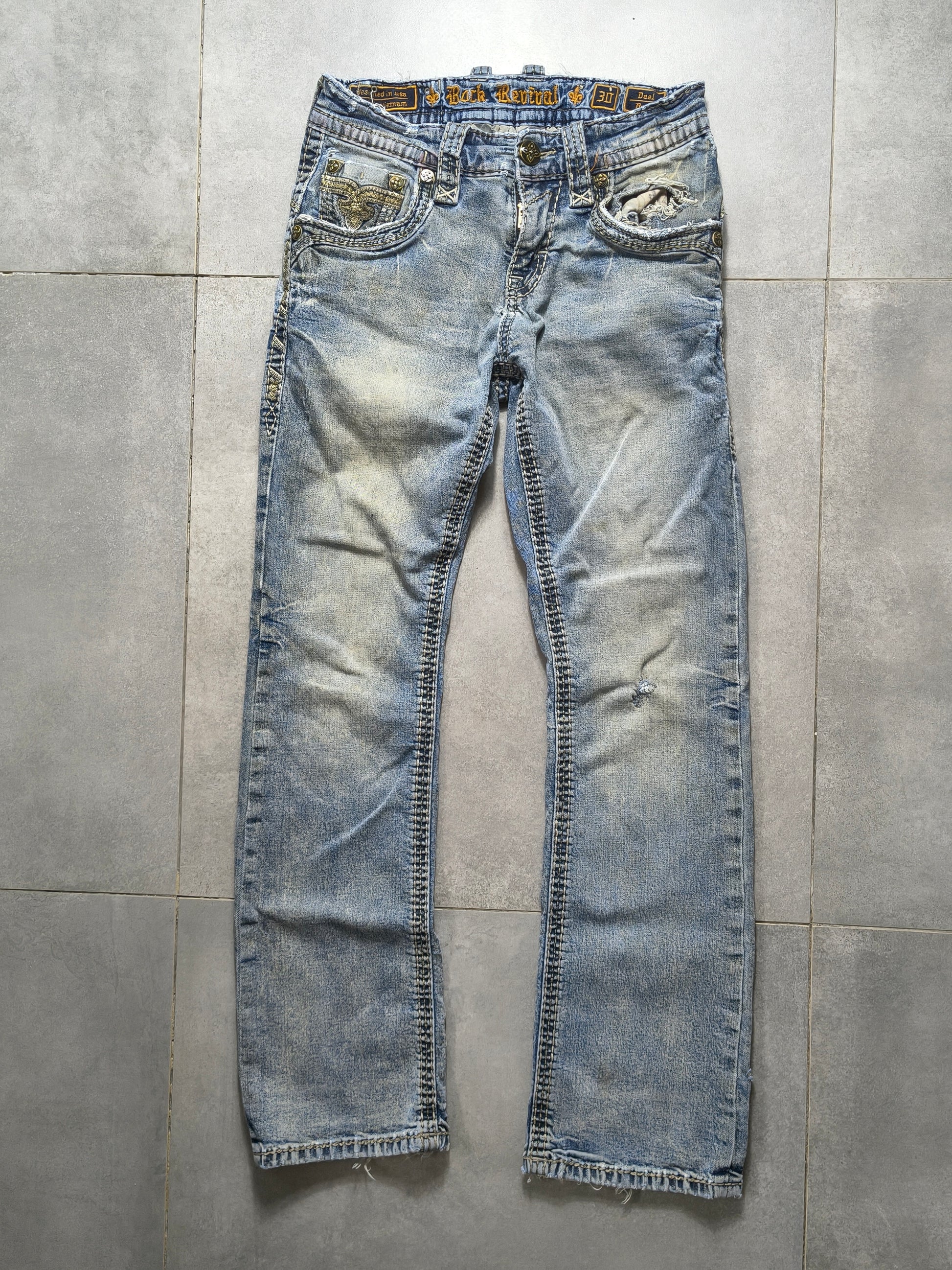 Jasnoniebieskie bootcut jeansy Rock Revival