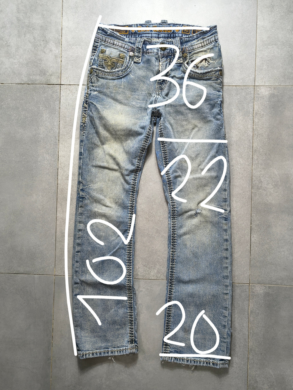 Jasnoniebieskie bootcut jeansy Rock Revival