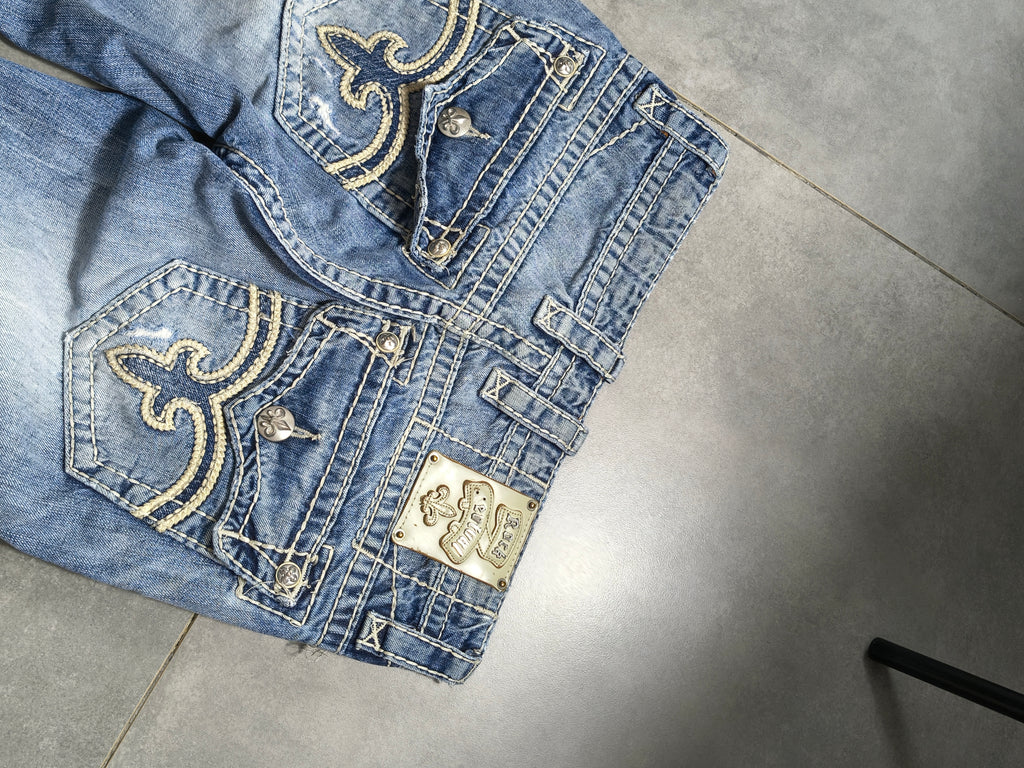 Jasnoniebieskie bootcut jeansy Rock Revival