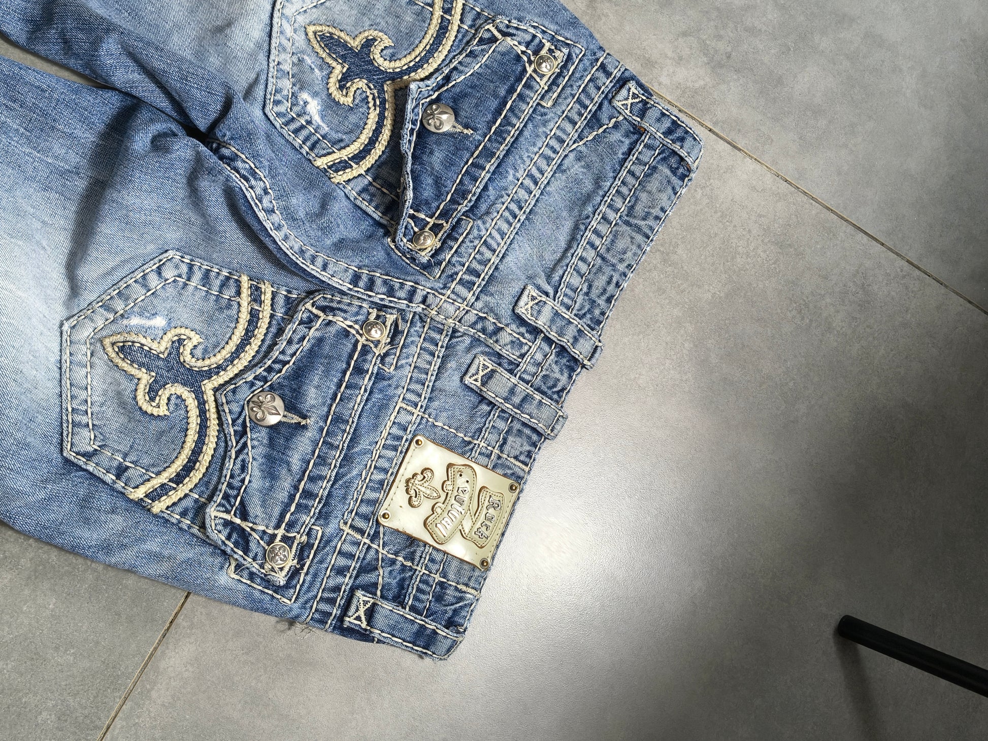 Jasnoniebieskie bootcut jeansy Rock Revival