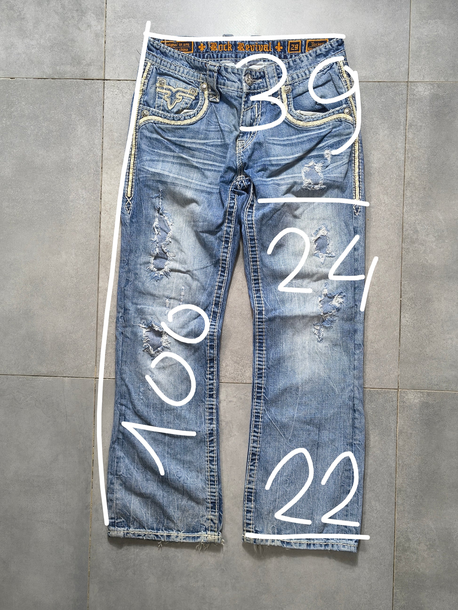 Jasnoniebieskie bootcut jeansy Rock Revival