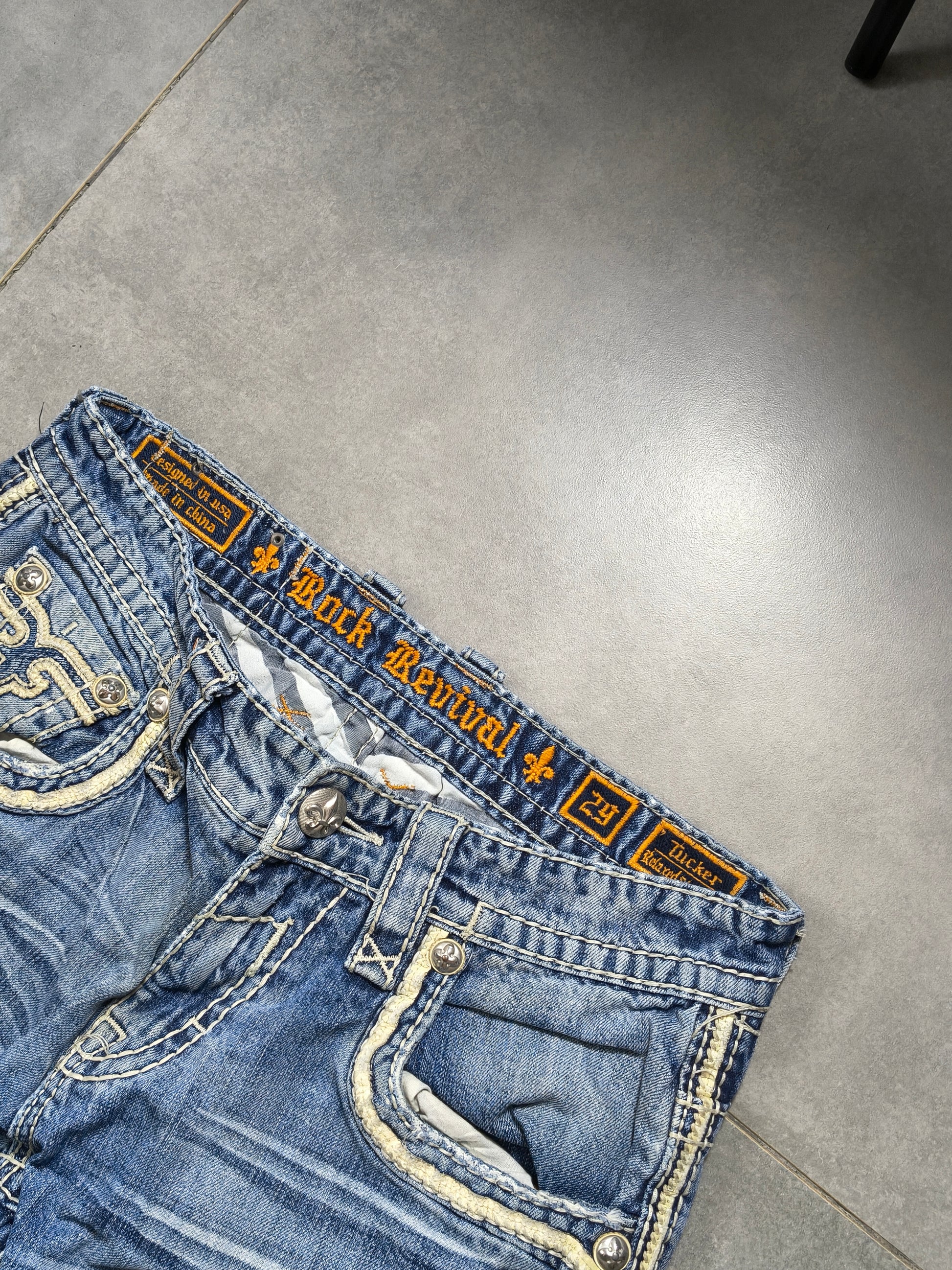 Jasnoniebieskie bootcut jeansy Rock Revival