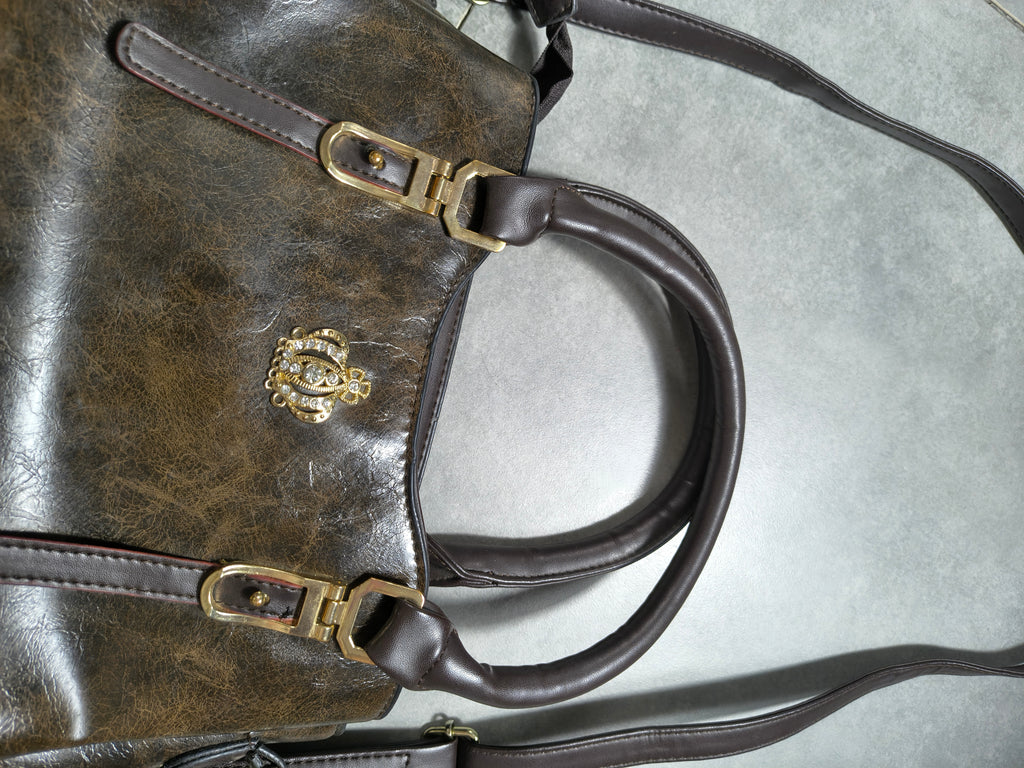 Brązowa Torebka  z koroną