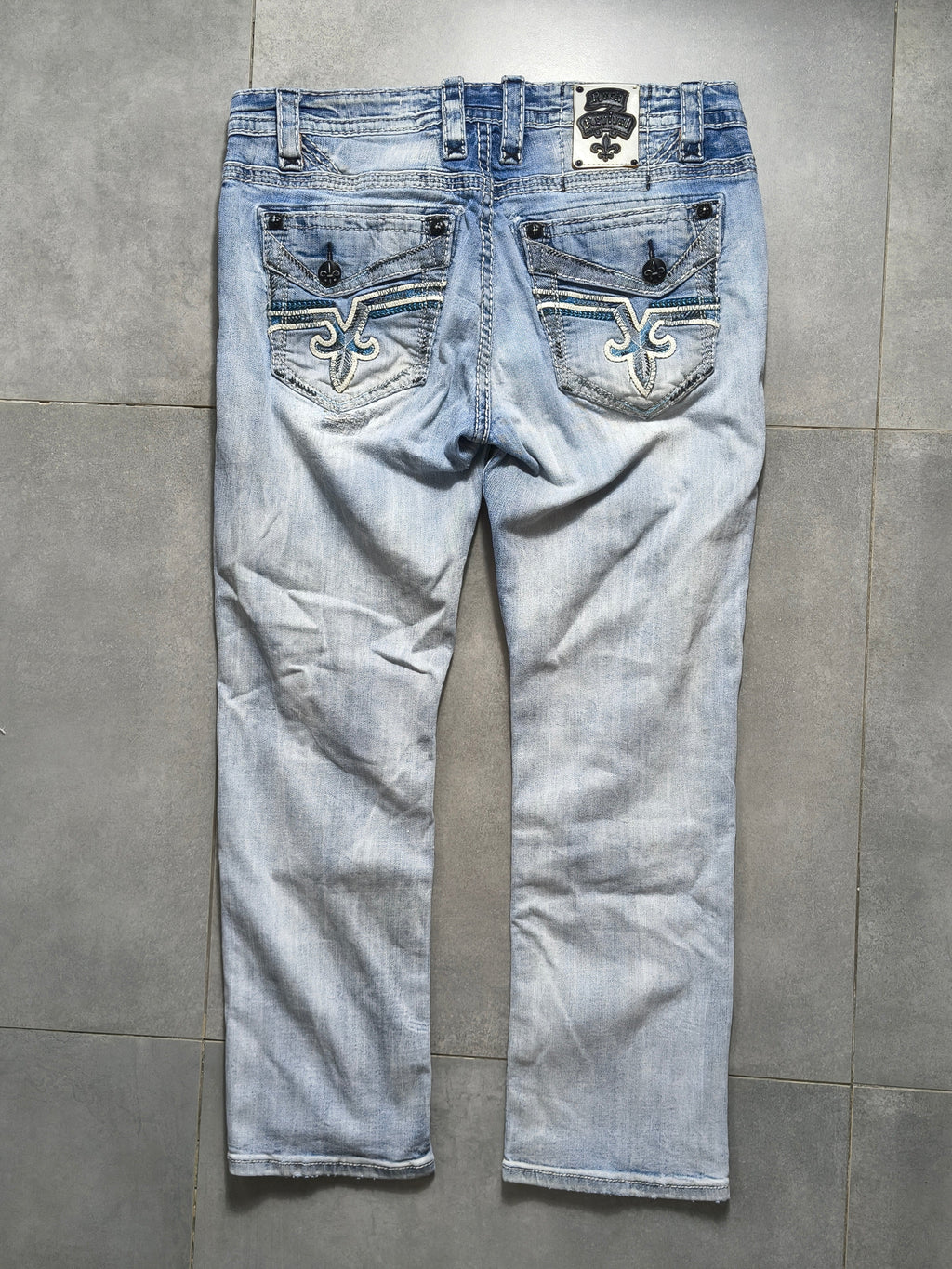 Jasnoniebieskie straight fit jeansy Rock Revival