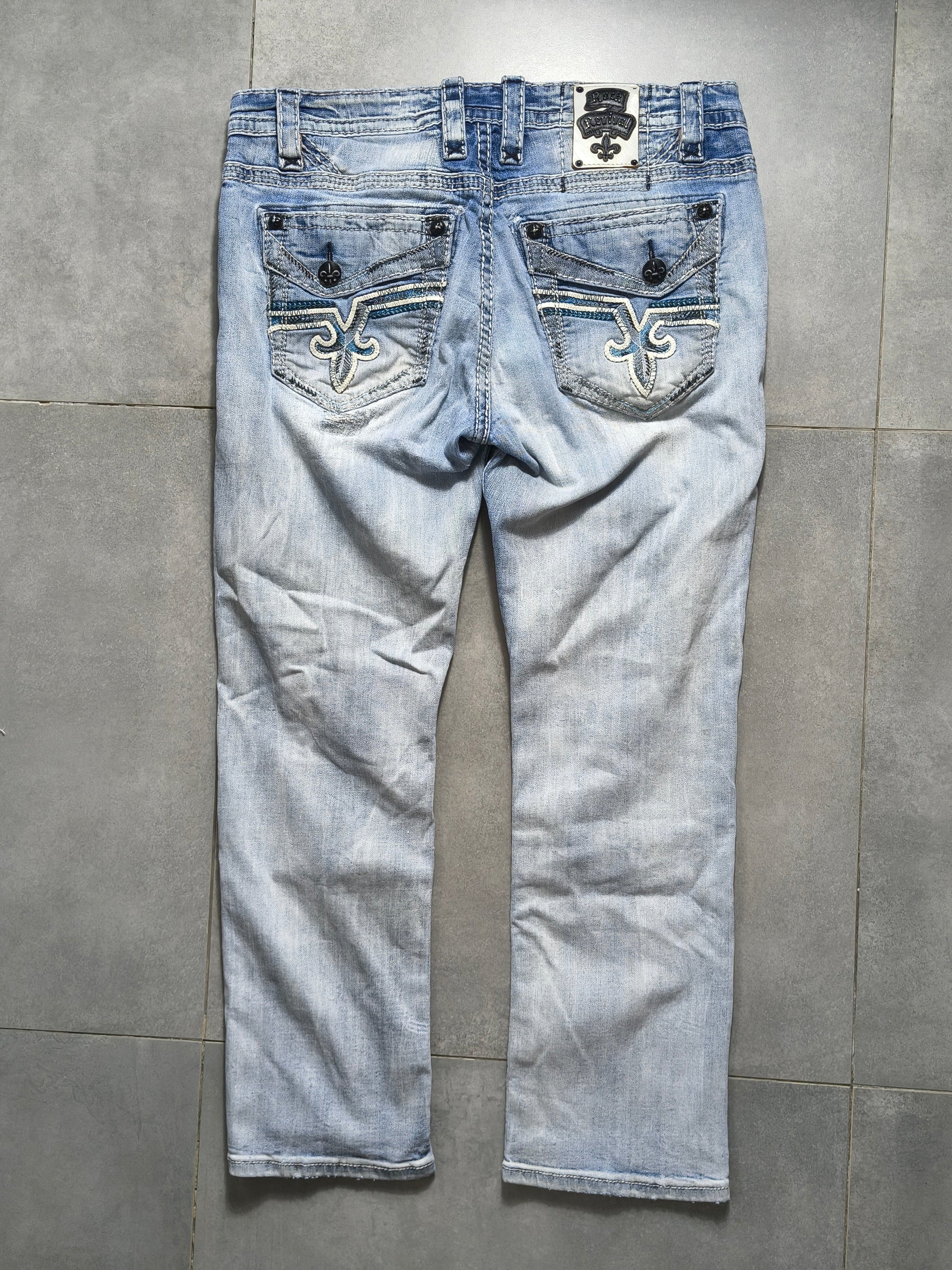 Jasnoniebieskie straight fit jeansy Rock Revival