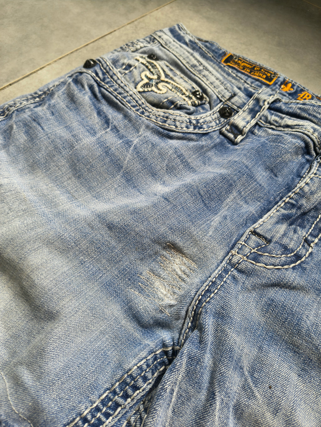 Jasnoniebieskie straight fit jeansy Rock Revival