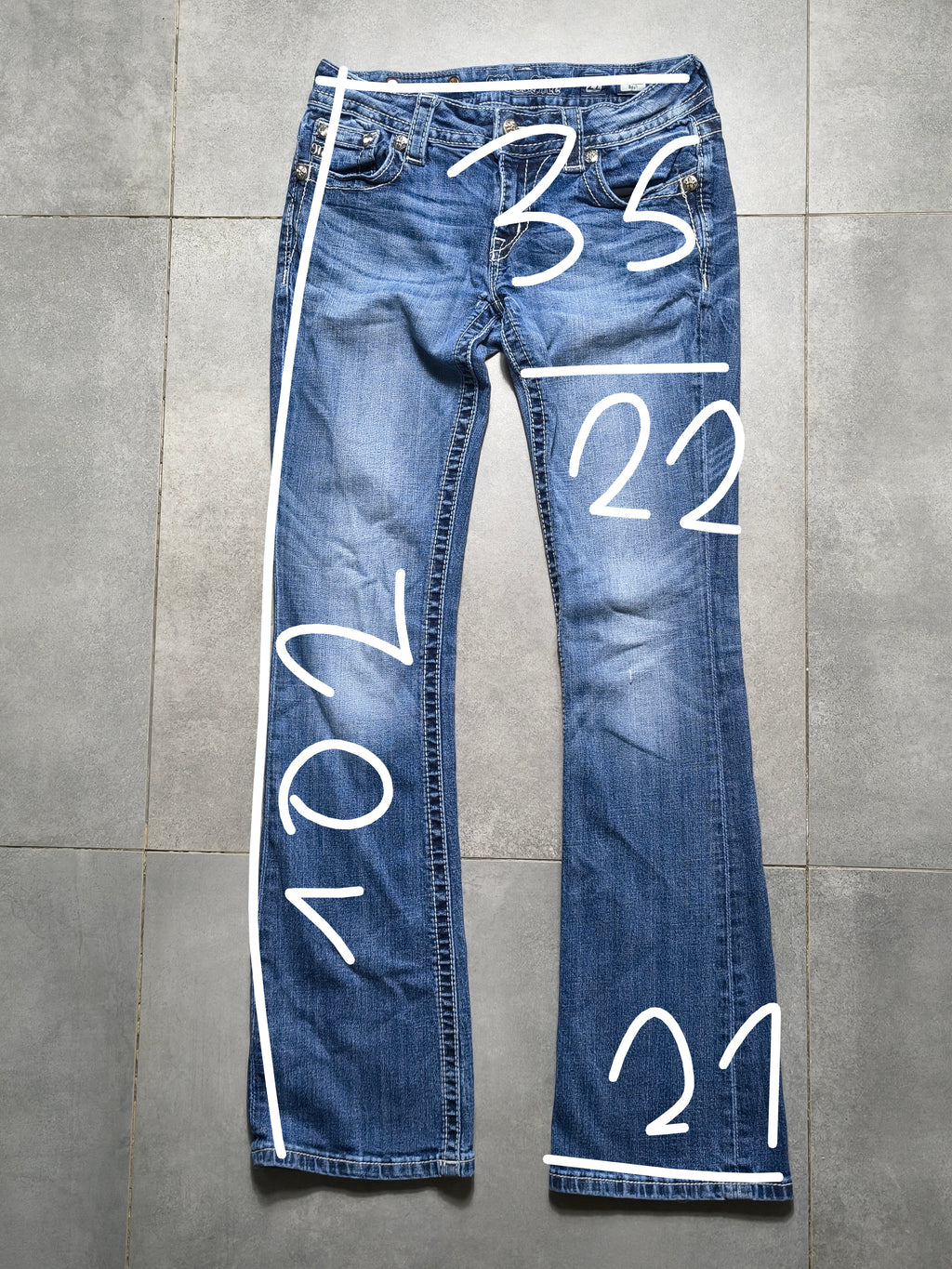 Niebieskie Flared Jeansy Miss Me