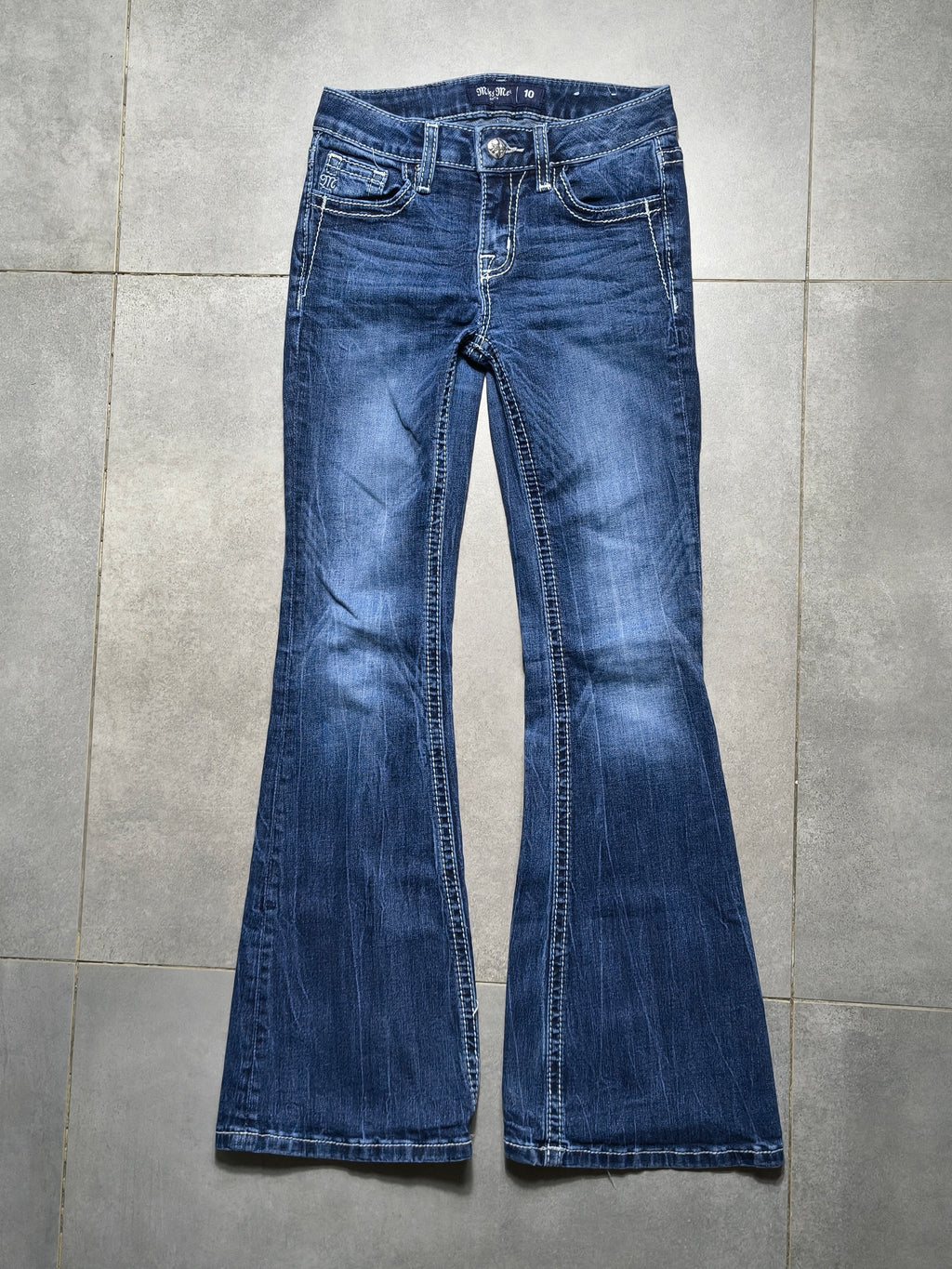 Granatowe flared jeansy Miss Me