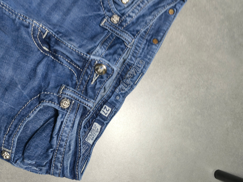 Granatowe flared jeansy Miss Me