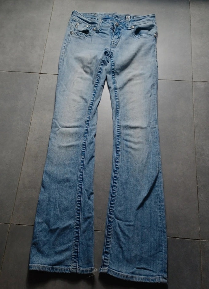 Jasnoniebieskie low rise Flared Jeansy Miss Me
