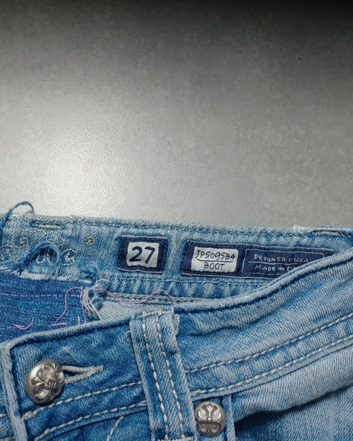 Jasnoniebieskie low rise Flared Jeansy Miss Me