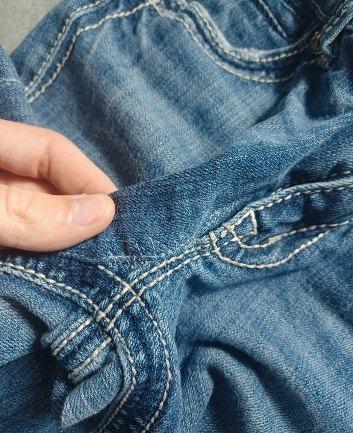 Niebieskie low rise Flared Jeansy Miss Me
