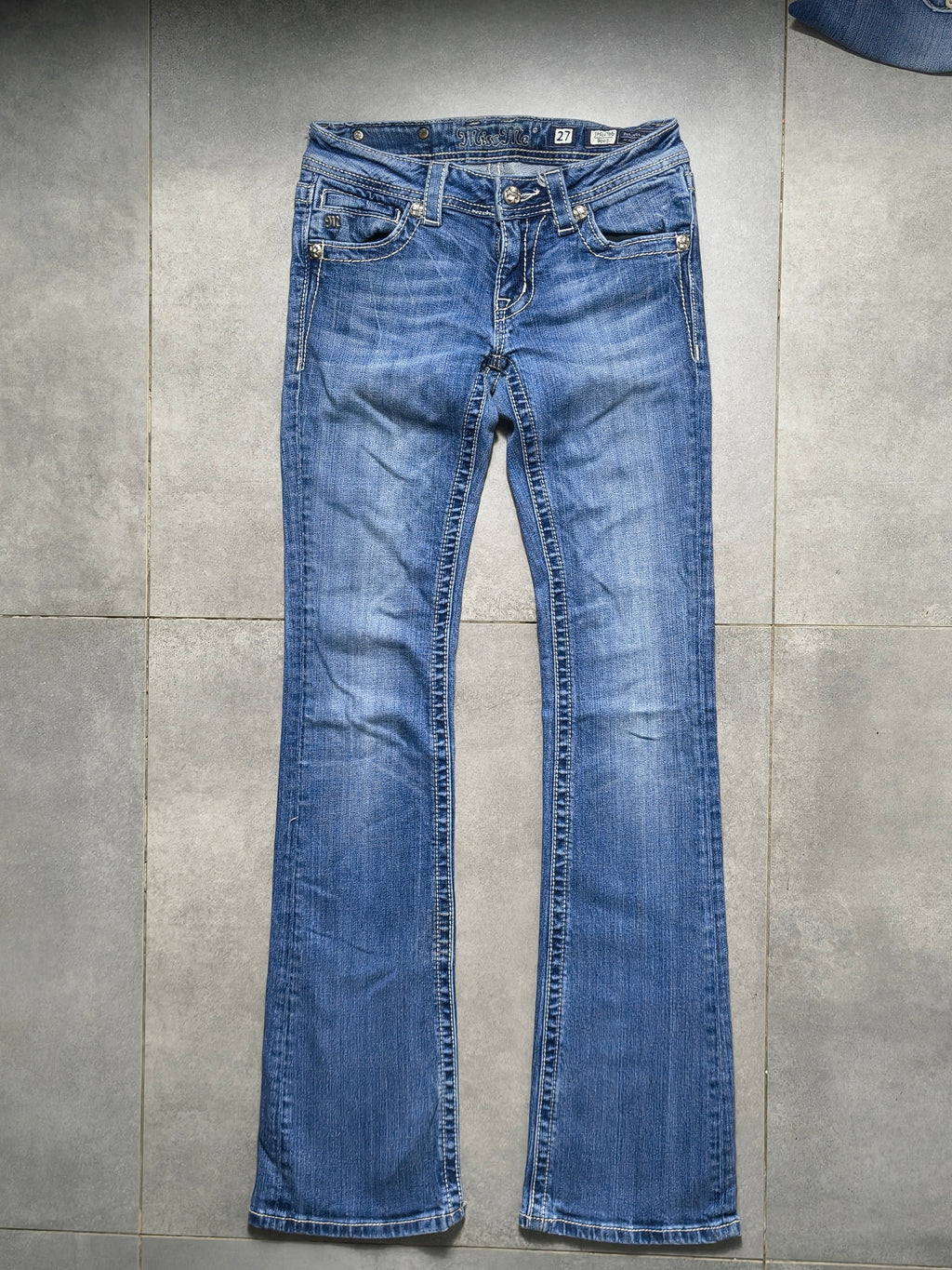 Niebieskie flared jeansy Miss Me